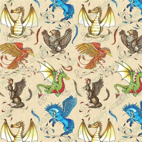 Mythical Creatures Fabric, Wallpaper and Home Decor